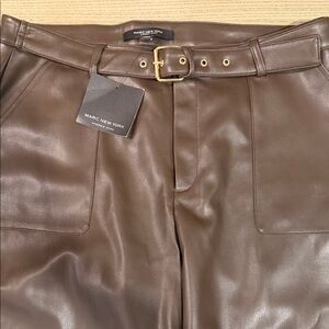 Marc New York Chocolate Leather Trousers